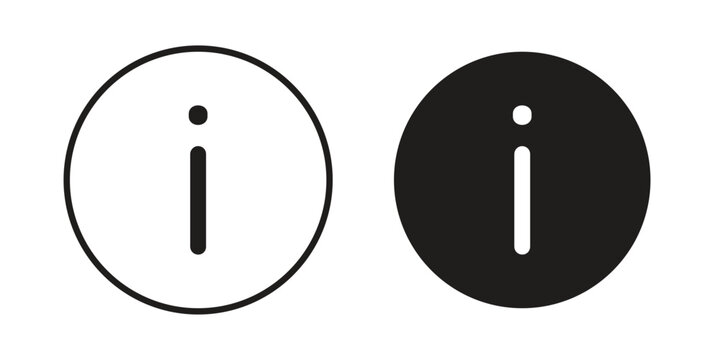 Info icon vector. EPS 10 editable vector bundle