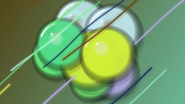 Colorful Coins and Lines Motion Graphics.