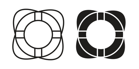 Life buoy icon vector. EPS 10 editable vector bundle © Sabrin