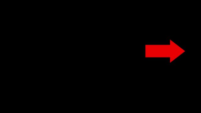 Animated Red Arrow Graphic pointing right, perfect for UI/UX navigation, web design, digital interfaces, and modern business presentations. High-quality minimalist motion element.
