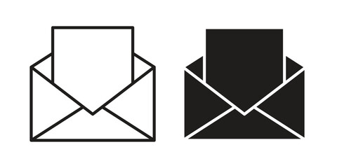 Open envelope icon vector. EPS 10 editable vector bundle