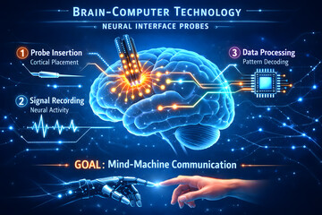 Futuristic AI Art Generator Interface and Digital Creation Process for Technology Presentations