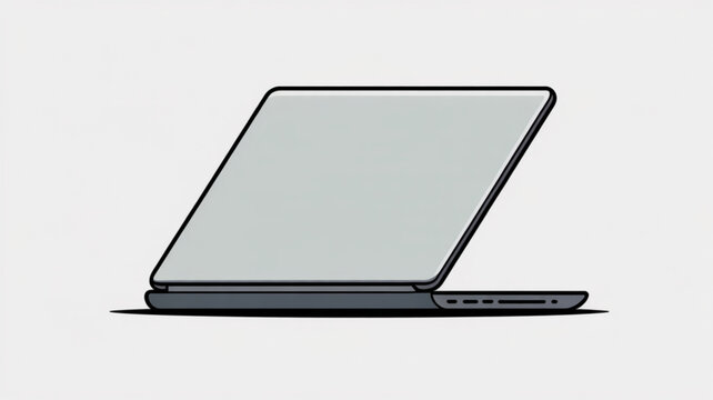 Laptop with Blank Screen &ndash; Modern Notebook Mockup for Website, App, and Digital Presentation Design