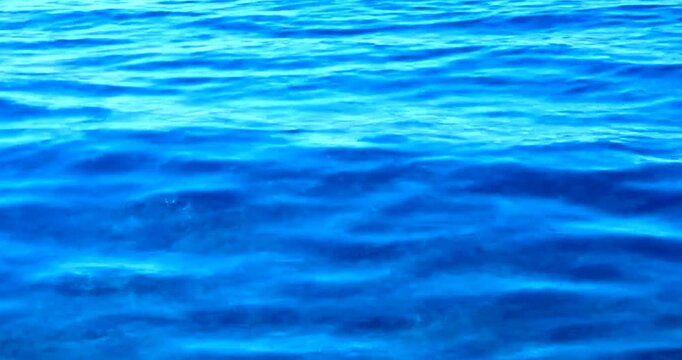 Calm Blue Ocean Water Surface.