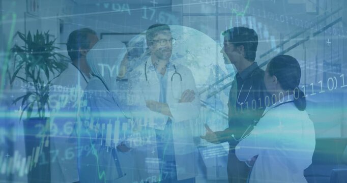 Animation of data processing over diverse group of doctors
