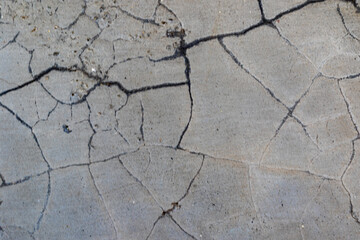 Obraz premium Cracked dry earth texture with deep fissures and shadows