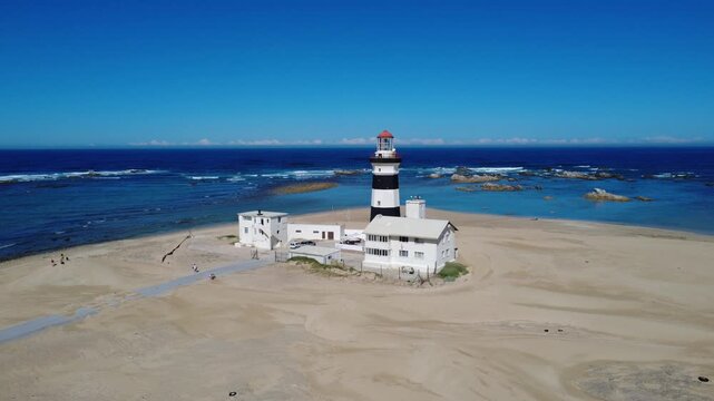 Aerial Drone View of Port Elizabeth South Africa &ndash; Scenic Coastline and Blue Ocean