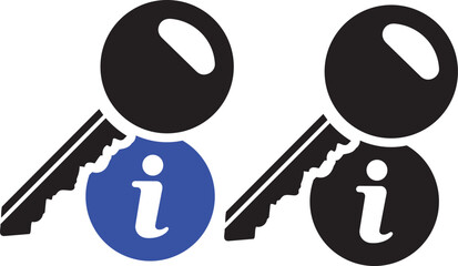 Information key: Two keys, each distinct, presenting a symbol of unlocking information. The graphic signifies accessibility and the crucial role of data