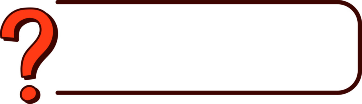 Simple question mark with blank space border.