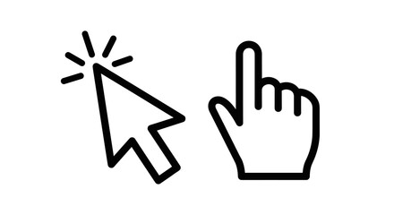 Obraz premium Mouse click and hand