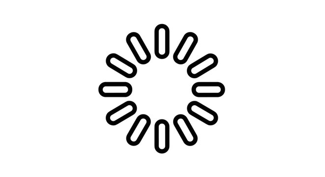 Minimal Circular Loading Spinner Icon in Outline Style