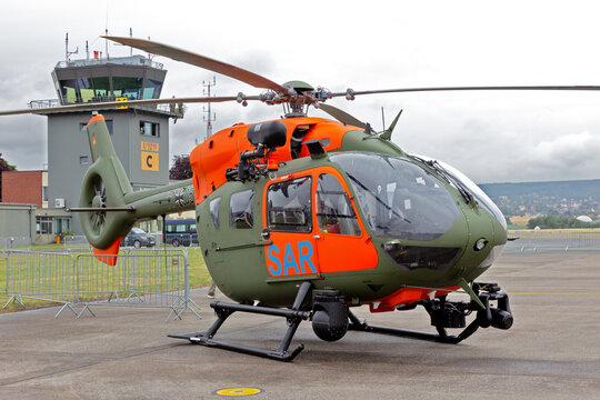 Airbus H145M multi-role helicopter configured for search and rescue missions, military operations, and aerial support
