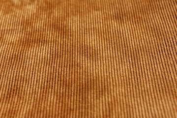 Fototapeta premium Close up corduroy textile ribbed fabric surface