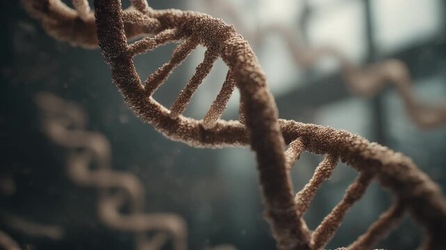DNA Helix Structure Close-up Animation Loop.