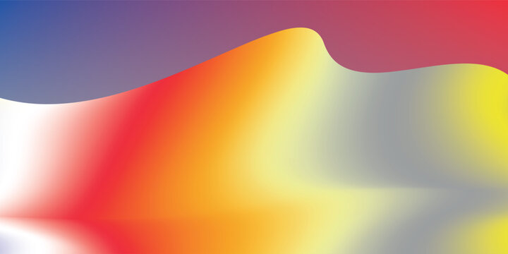 Elegant Abstract Wave Background in blue, red, yellow, and orange, Amazing Web Design Element or Digital Art Display. New esp vector