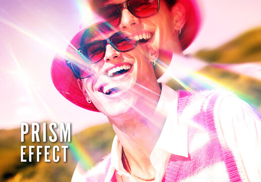 Double Vision Prism Distortion Photo Effect