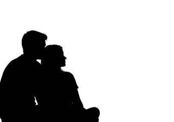 silhouette of a couple