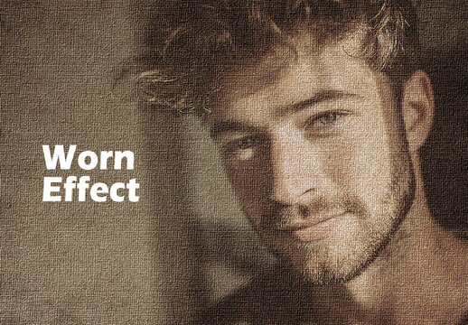 Sepia Worn Print Photo Effect