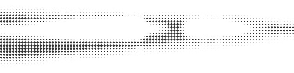 Abstract black halftone wave line pattern background, dotted horizontal flow with geometric shapes on white backdrop, modern minimal digital sound visualization concept