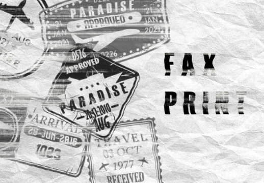 Fax Print Effect Mockup