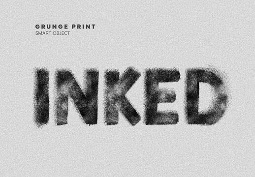 Blur Dusty Print Text Effect