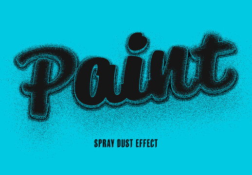 Spray Dust Script Text Effect
