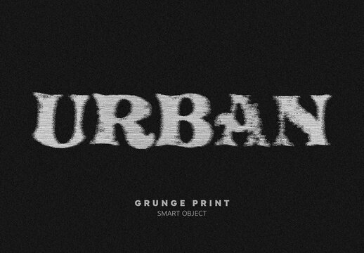 Grunge Print Text Effect