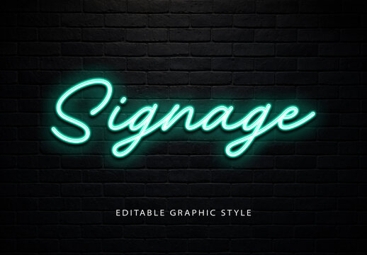 Signature Script Neon Glow Text Effect