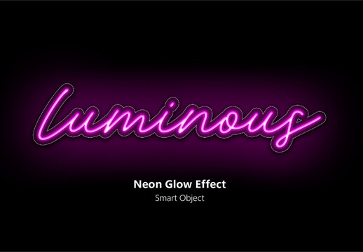 Script Neon Glow Text Effect
