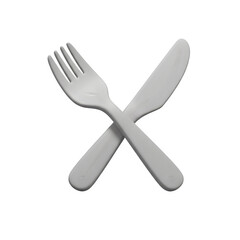 Crossed silverware on table setting