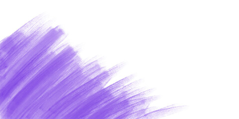Purple Abstract Watercolor Paint Wash Corner with White Background