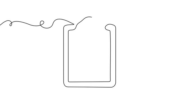 Line one art icon document continuous list illustration single check clipboard. Art line one test data survey checklist pen paper vector business report doodle notebook agenda sketch board form.