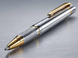 Luxury Pen Floating Vibrant Gradient Background Product Photography