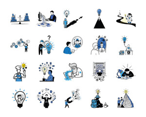 Fototapeta premium Creative pros sparking innovation creative ideas, innovation, creative professionals, idea generation, problem solving, brainstorming, design thinking, creativity, innovation strategies,