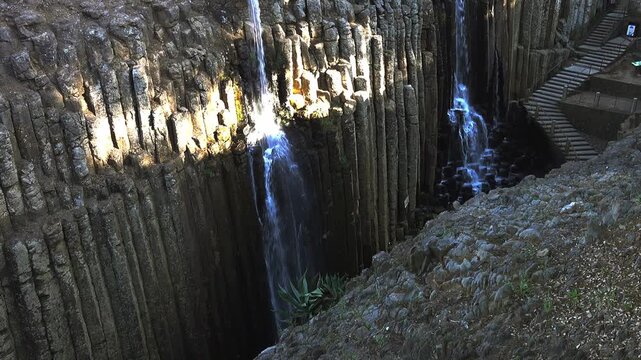 Explore Prismas Basalticos in Hidalgo Mexico with waterfalls and unique rock formations
