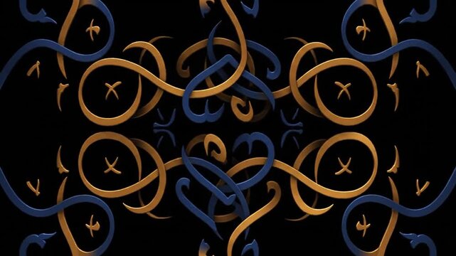 Beautiful Ramadhan Kareem Decorative Pattern with Islamic Motifs and Swirls