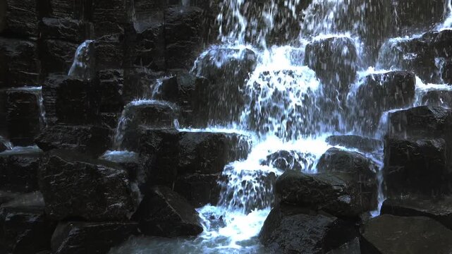 Exploring prismas basalticos in hidalgo mexico and the flow of water over rocks