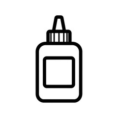 Obraz premium Simple Black Dropper Bottle Icon.