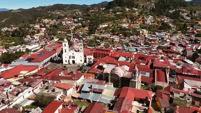 Exploring Real del Monte with Red Roofs and Churches Surrounded by Mountainous Areas