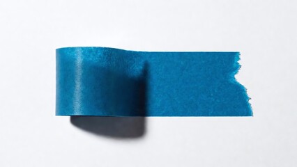 Obraz premium Creative Craft Projects with Blue Masking Tape: Flat Lay Photography of Vibrant Adhesive and Stationary Supplies for Modern Design and Minimalist DIY Crafts