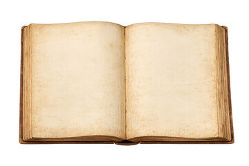 Fototapeta premium Open blank ancient book with aged empty pages, creating a vintage parchment texture, concept of history, knowledge, storytelling