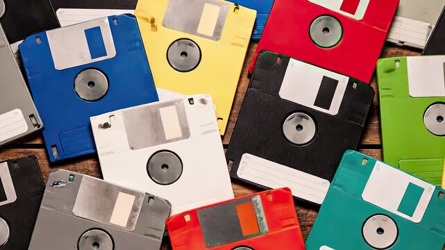 Floppy Discs as Background
