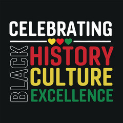 Obraz premium Black history month celebration t shirt 