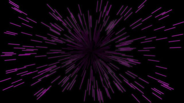 Dynamic Abstract Light Burst in Purple and Black