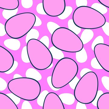 Easter seamless pattern with eggs for wallpaper and kitchen fabrics and textiles and kids linens and wrapping paper