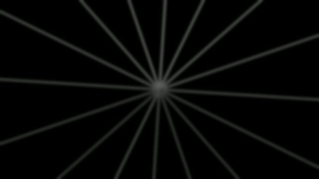 Dynamic Abstract Light Rays Radiating from Central Point