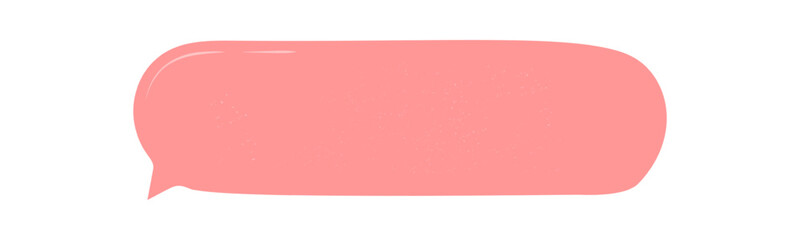 Obraz premium Hand drawn organic speech bubble with grunge texture in rectangle banner shape. Brush texture adds chat dialogue message style. Ideal for abstract conversation box or modern chat message graphic.