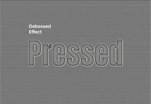 Brushed Debossed Text Effect