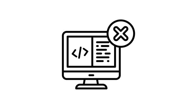 coding error icon animated