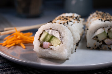 sushi on a white plate © DC